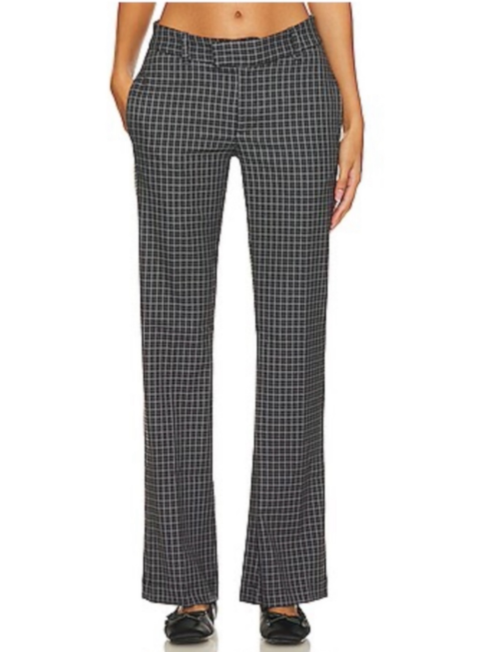 Free People x REVOLVE Jana Houndstooth Flare Trousers Size 0 NWOT